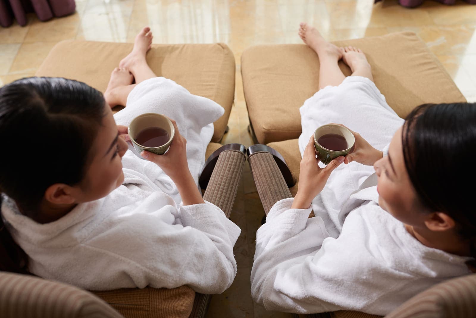 The quiet RISE lounge, where a visit settles